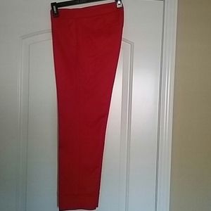 Dalia Collection Modern fit Red Pants Cotton Size2